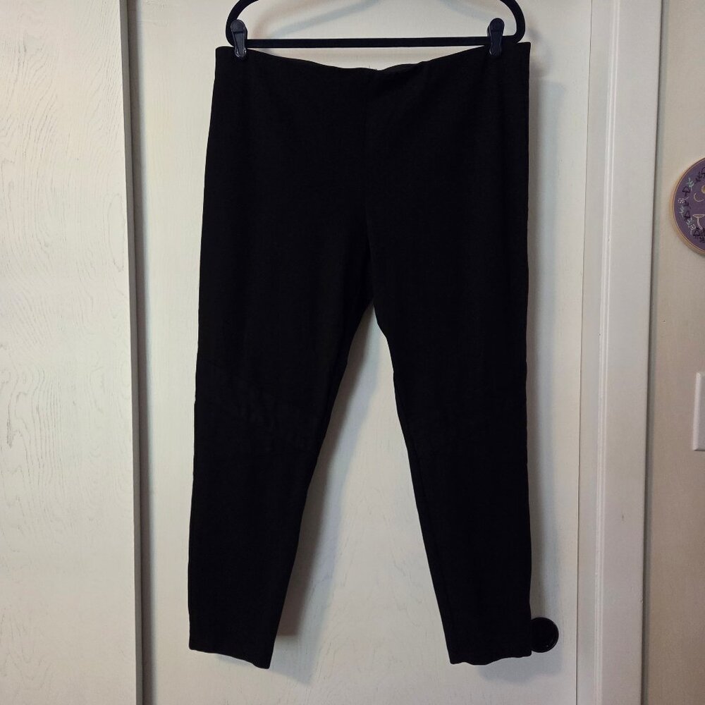 Gibson Latimer XL Black Moto Style Leggings Pull On Elastic Waistband Stretch